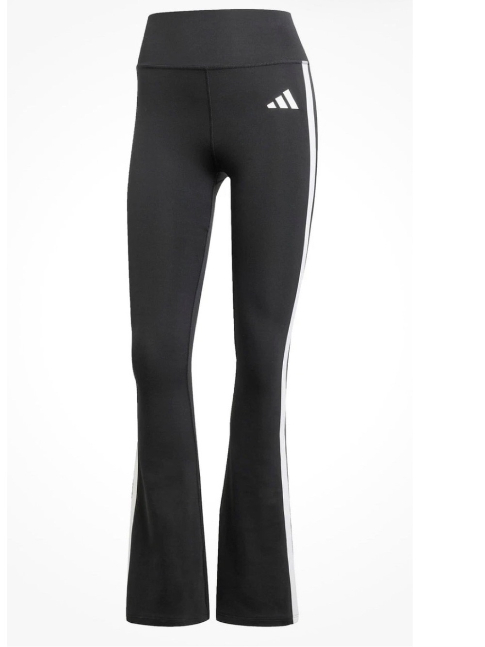 NWT Adidas Training Flared Leggings Three Stripes Tight Fit New High Rise XS $55 - Picture 3 of 5